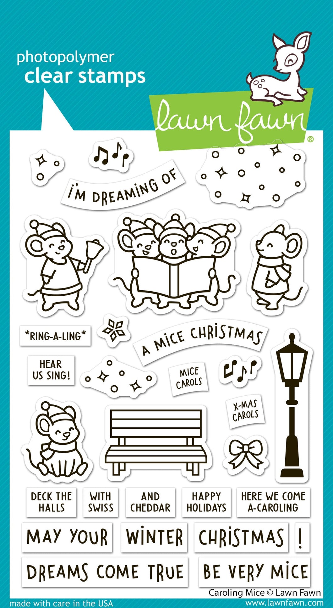 Caroling mice - Lawn fawn