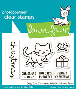 Cozy cats christmas add-on  - Lawn fawn