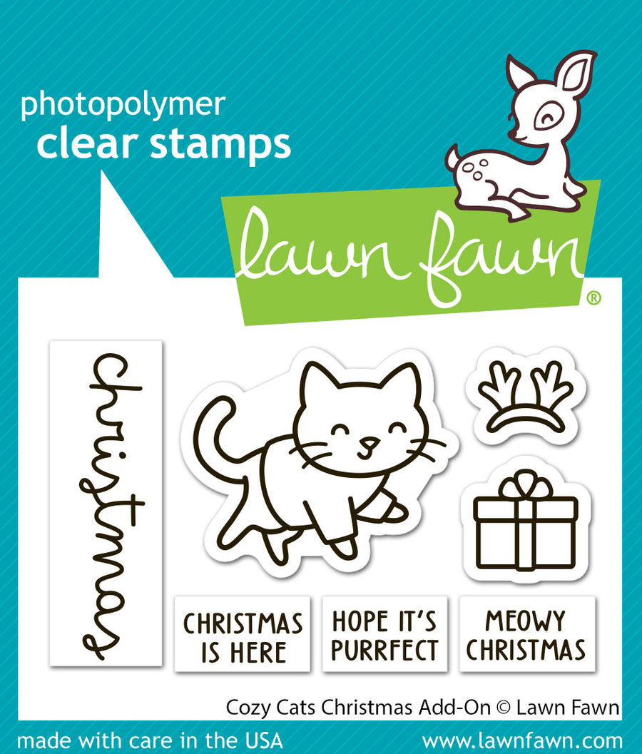 Cozy cats christmas add-on  - Lawn fawn