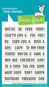 Henry's build-a-sentiment: fox - Lawn fawn