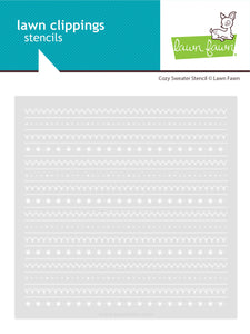 Cozy sweater stencil- Lawn fawn