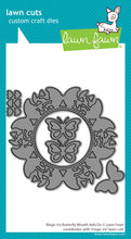 Cargar imagen en el visor de la galería, magic iris butterfly wreath add-on  Lawn fawn
