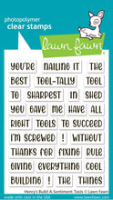 Cargar imagen en el visor de la galería, henry's build-a-sentiment: tools - lawn fawn
