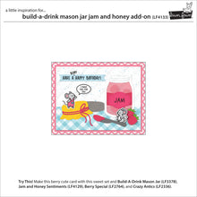 Cargar imagen en el visor de la galería, build-a-drink mason jar jam and honey add-on - Lawn fawn
