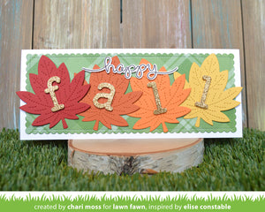 Outside in stitched maple leaf - Lawn Fawn