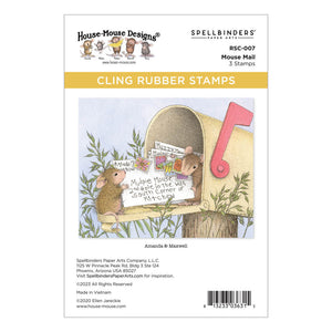Mouse Mail Cling Rubber Stamp   -Spellbinders