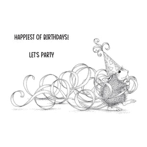 Party Streamers Cling Rubber Stamp -Spellbinders