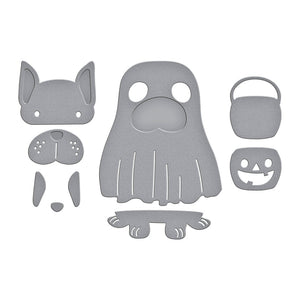WOOF-OR-TREAT ETCHED DIES FROM THE HAPPY HAUNTING COLLECTION