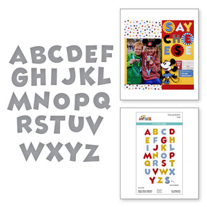 Classic Mouse Alphabet Etched Dies from the Say Cheese Classic Mouse Collection
