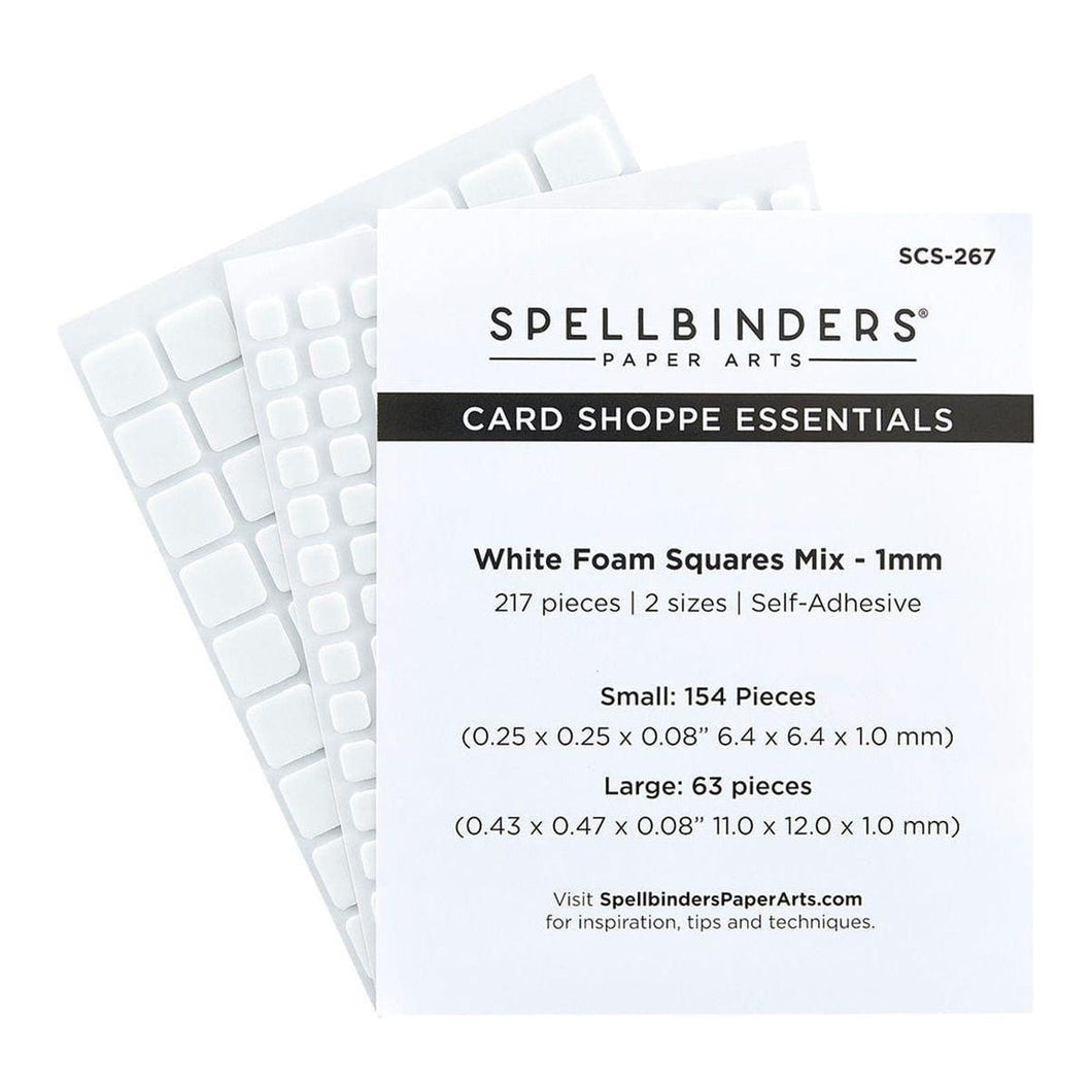 White Foam Adhesive Squares Mix - 1MM  -Spellbinders