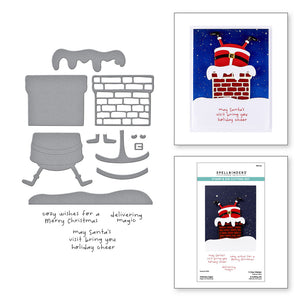 Chimney Caper Clear Stamp & Die Set from the Merry Mischief Collection - spellbinders