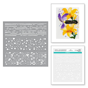 Hummingbird Textures Stencil -Spellbinders