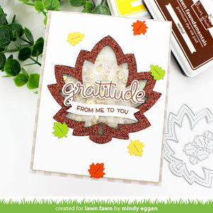 Outside in stitched maple leaf - Lawn Fawn