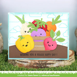 stitched garden veggies -  Lawn fawn