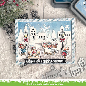 Village hillside border- Lawn fawn