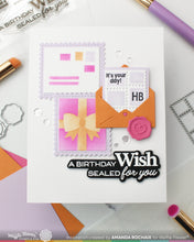Cargar imagen en el visor de la galería, Postage Collage Miniature Die-n-stencil  - Waffle Flower

