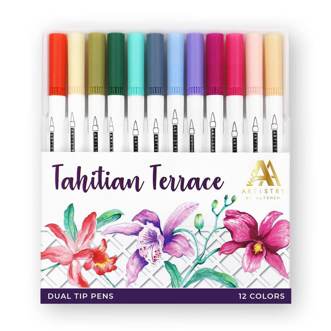 Tahitian Terrace Dual Tip Pens (Water-based)   - Altenew