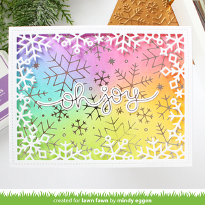 snow flurries backdrop - Lawn Fawn