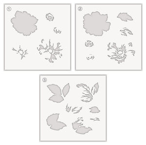 Greenwood Flowers Stencil Set (3 in 1) - Altenew