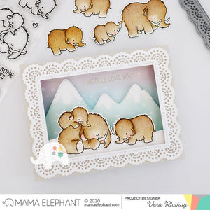Framed Tags Doily Lace- Mama Elephant