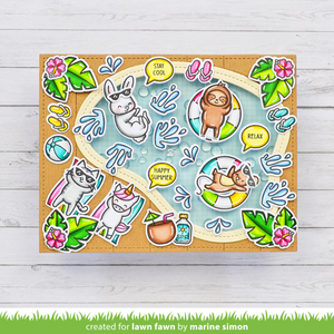 Stitched pond frame- Lawn Fawn