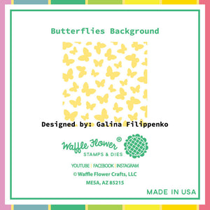 Butterflies Background Stencil - Waffle Flower