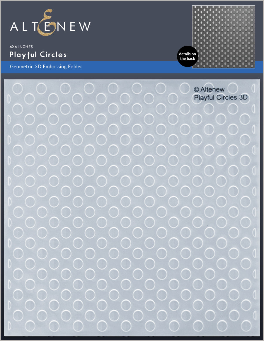 Playful Circles 3D  Embossing Folder Geometric - Altenew