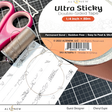 Cargar imagen en el visor de la galería, Ultra Sticky Double Sided Tape (1/4 inch × 50m) - Altenew
