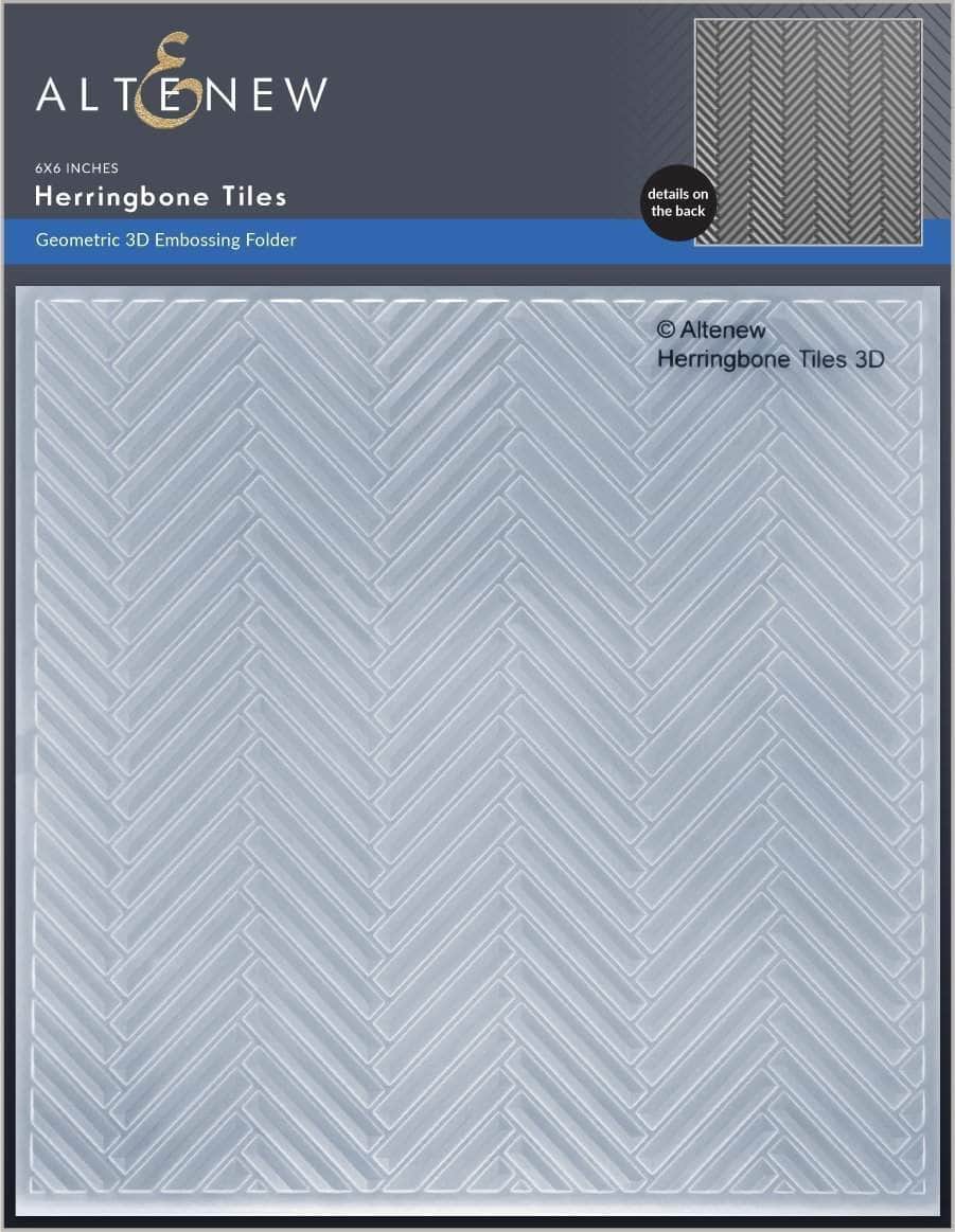 Herringbone Tiles 3D Embossing Folder  - Altenew