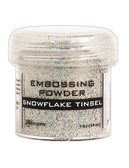 Embossing Powder Snowflake Tinsel - Ranger