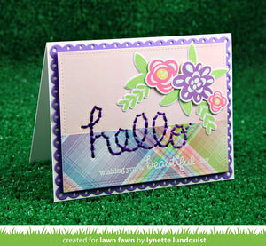 Embroidered hello - Lawn Fawn