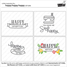 Cargar imagen en el visor de la galería, Happy happy happy (sello y troquel) - Lawn Fawn
