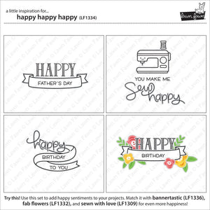 Happy happy happy (sello y troquel) - Lawn Fawn