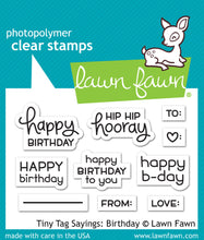 Cargar imagen en el visor de la galería, Tiny tag sayings: birthday- Lawn Fawn
