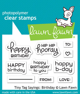 Tiny tag sayings: birthday- Lawn Fawn