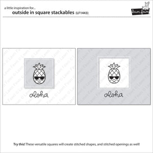 Outside in stitched square stackables- Lawn Fawn