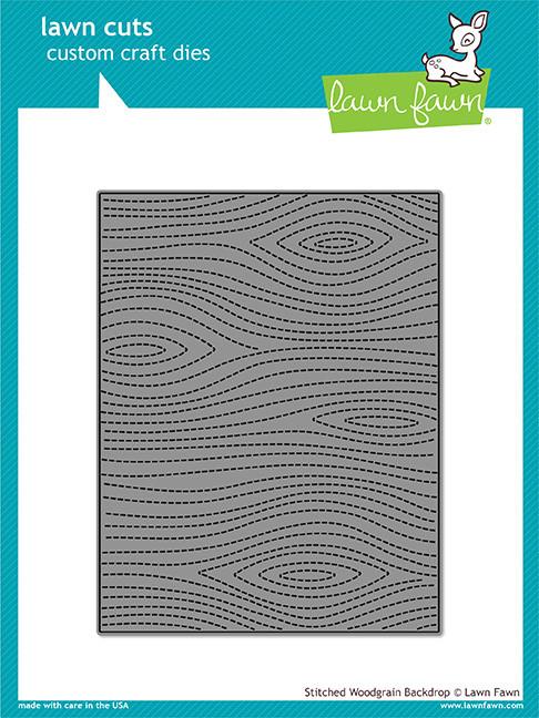 Stitched woodgrain backdrop- Lawn Fawn