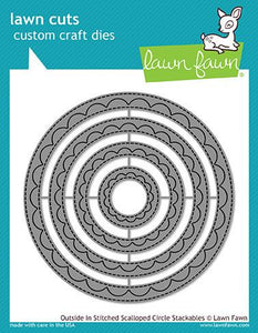 outside in stitched scalloped circle stackables  - Lawn Fawn