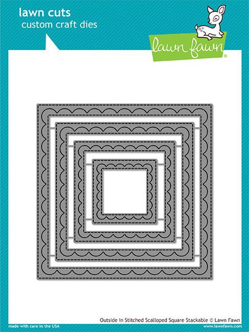 Outside in stitched scalloped square stackables- Lawn Fawn