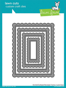 Stitched scalloped rectangle frames - Lawn Fawn