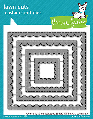 Reverse stitched scalloped square windows- Lawn Fawn