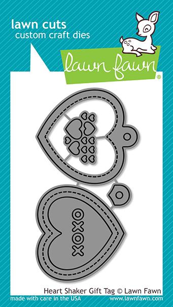 Heart shaker gift tag - Lawn Fawn