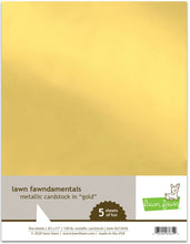 Cargar imagen en el visor de la galería, Metallic cardstock  gold -   Lawn Fawn
