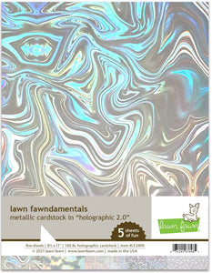 Metallic cardstock - holographic 2.0 - Lawn Fawn