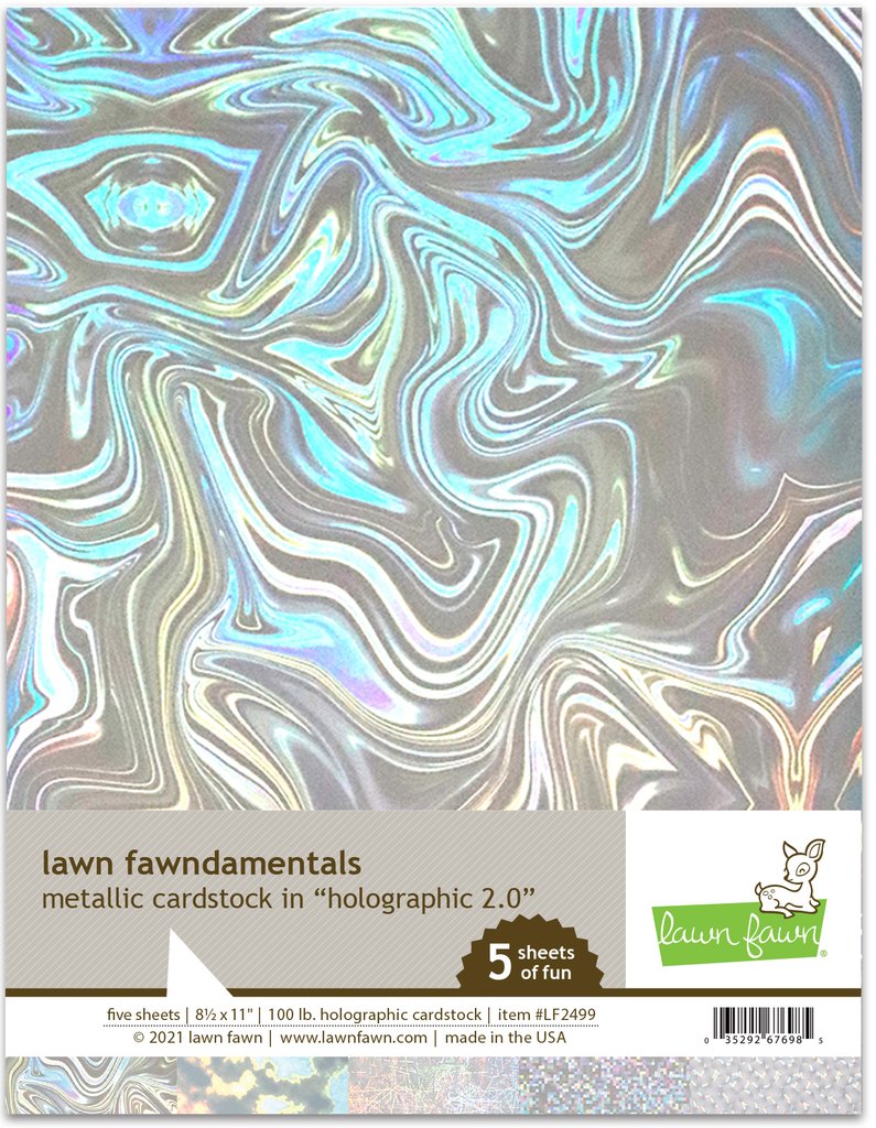 Metallic cardstock - holographic 2.0 - Lawn Fawn