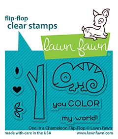 One in a chameleon flip-flop- Lawn Fawn