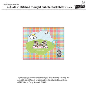Outside in stitched thought bubble stackables - Lawn Fawn