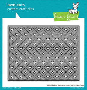 Quilted heart backdrop: landscape- Lawn Fawn