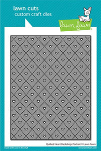 Quilted heart backdrop: portrait- Lawn Fawn