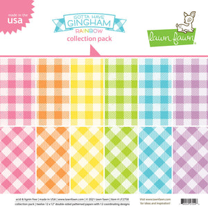 Gotta have gingham rainbow collection pack - Lawn Fawn